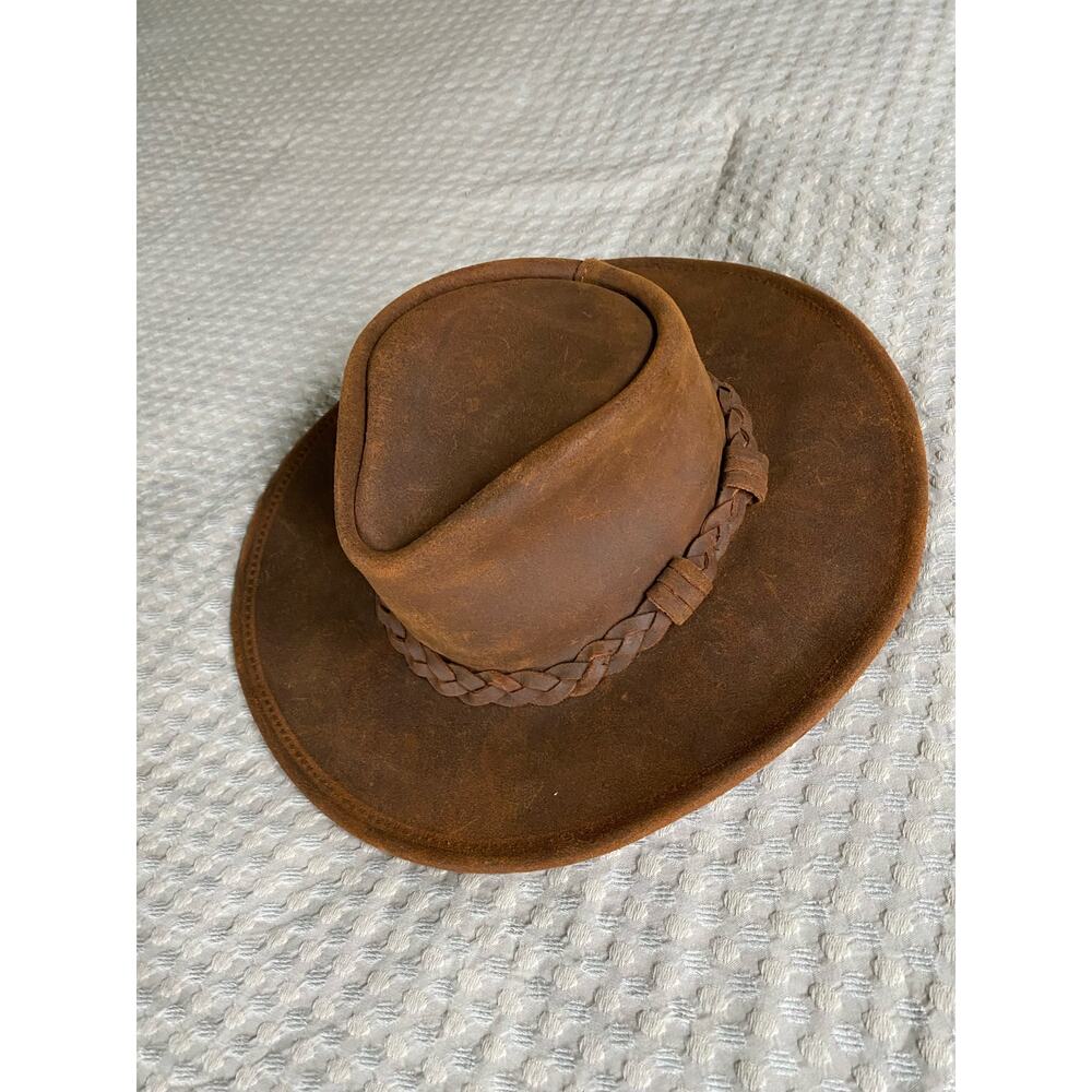 NEW Minnetonka Outback Hat Genuine Leather - Picture 5 of 7